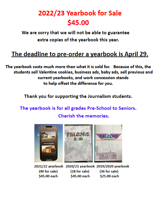 2022/23 Yearbooks for Sale